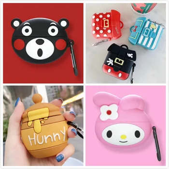 

3D Earphone Case For Airpods Pro Case Silicone Bear Rabbit Pig Dog Cartoon Headphone/Earpods Cover For Apple Air pods Pro 3 Case
