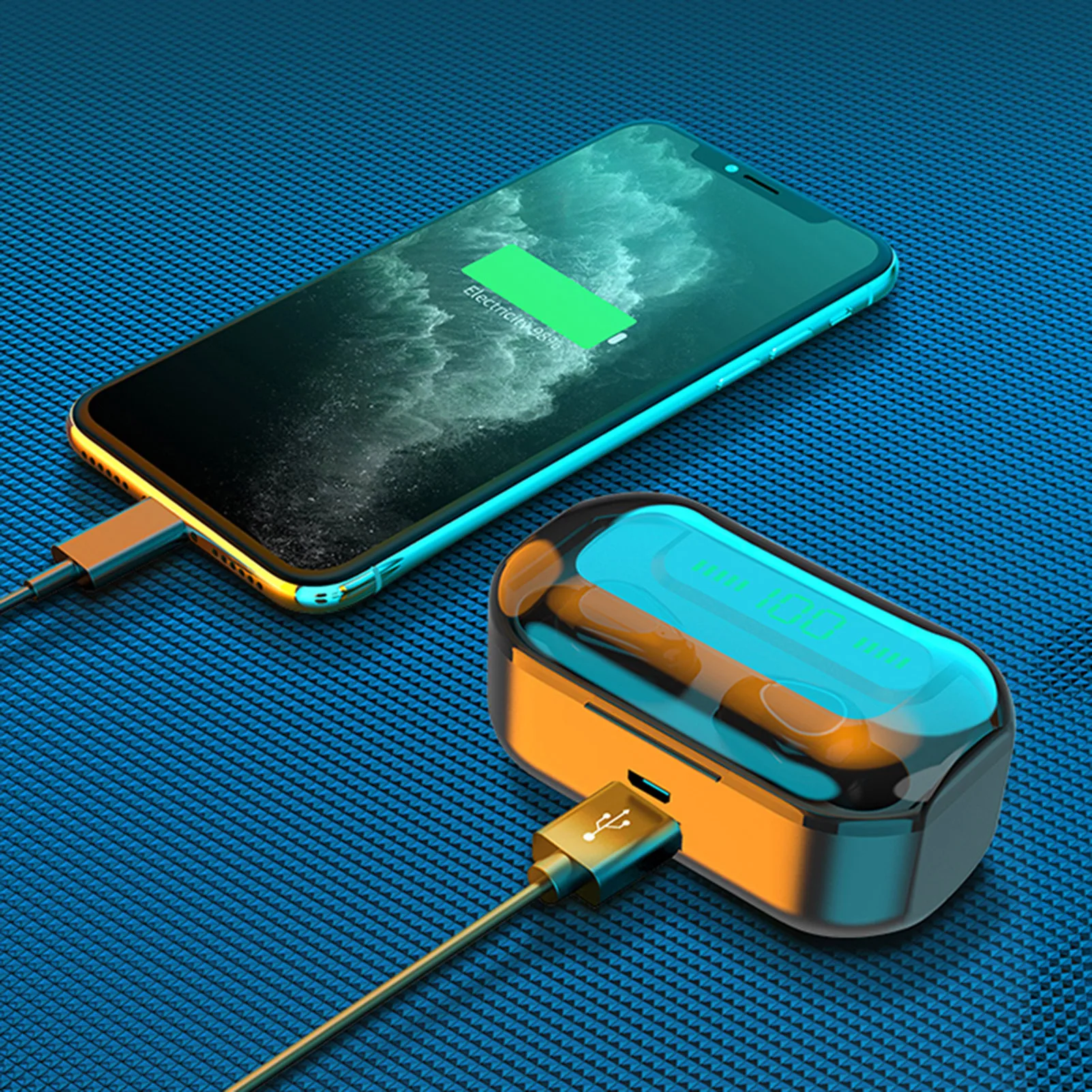 G20 Bluetooth 5 0 Digital Display In ear Wireless Earphones with Charging Box Bluetooth Earphone Phone Accessories