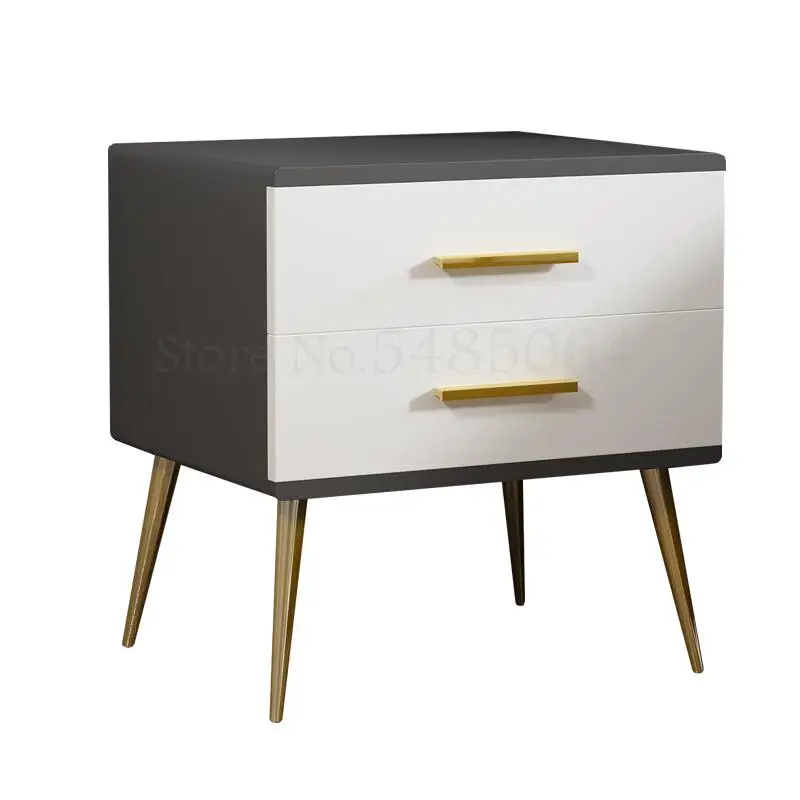  Nordic Bedside Table Small Iron Steel Frame Foot Simple Modern Bedroom Storage Cabinet Corner |