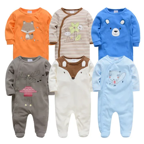 Коллекция года, 6 шт./партия, детские комбинезоны, roupa de bebes, Одежда для новорожденных мальчиков и девочек летний хлопковый комбинезон на возраст от 0 до 12 месяцев, Одежда для младенцев - Цвет: 434540864481