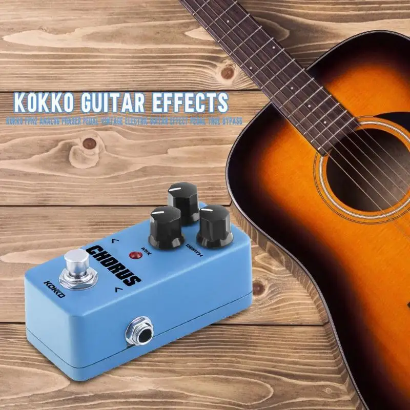 Kokko FOD5 FVB2 FCH-2 Мини эффект нажатия педали из алюминиевого сплава 9V создания романтического настроения аналоговый хоровой Музыкальные инструменты гитара Эффекты