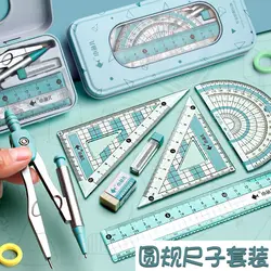Jeu de règles de boussole, ensemble de règles de Triangle, papeterie pour étudiants, règle de Triangle multifonctionnel pour dessin du premier cycle du secondaire 