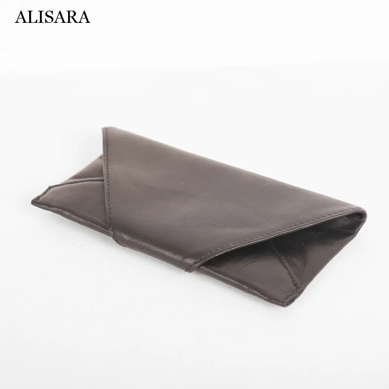 

Alisara Cell Phone Wallet Women First Layer Sheepskin Leather Men Hasp Long Purses Travel Passport Case