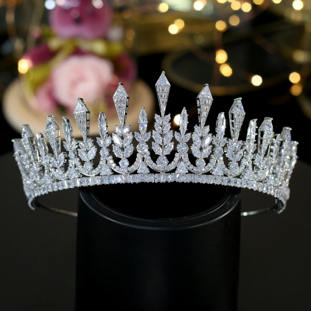ASNORA 2020 new tiaras wedding hair accessories 3A zirconia unique bridal crown wedding jewelry hair accessories