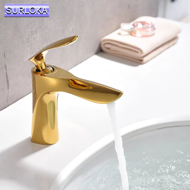 Basin Faucet Single Handle Spout Modern Brass Mixer Tap For Kitchen or Bathroom Hot/Cold Water Faucets Sink Brushed | Обустройство