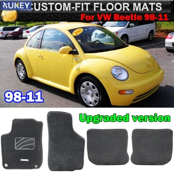 

For VW New Beetle 1998 - 2011 LHD Custom Car Floor Mat Mats Auto Nylon Rubber Backing Liner Carpet 2007 2008 2009 2010