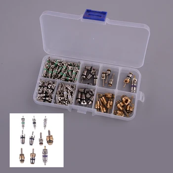 

134Pcs Protable AC Valve Core For R134A Air Conditioning Assortment Kit fit for Buick Series Beverly Jetta Volvo VW Toyota