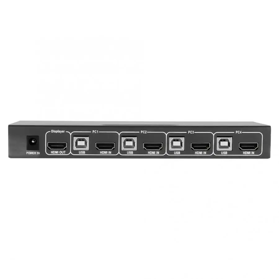 4 порта HDMI KVM 2X1 переключатель 4K 30 Гц видеоразветвитель конвертер адаптер 100-240 в ЕС штекер HDMI конвертер адаптер