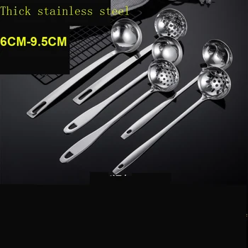 

Stainless Steel Colander Soup Spoon Shell Filter Dessert Long Handle Strainer Skimmer Porridge Spoon Cooking Tool Accessories