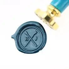 Озеро Свадебный монограммный штамп/весла с инициалами восковой печатью/сохранить дату монограммный штамп/Пользовательские Свадебные печати/Свадебный инвитат