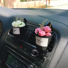 Стиль салона автомобиля освежитель воздуха креативный вечный цветок Кондиционер Выход клип духи красивые узоры свадьба