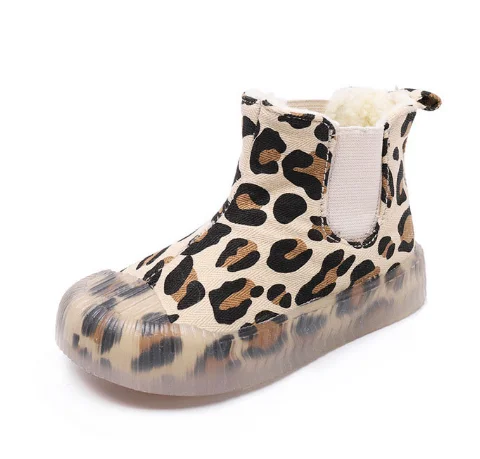 Botas cálidas de moda para niños, Botines Chelsea de lana para adolescentes,  botas de nieve para niños grandes, zapatillas de cuero PU para bebés|Botas|  - AliExpress