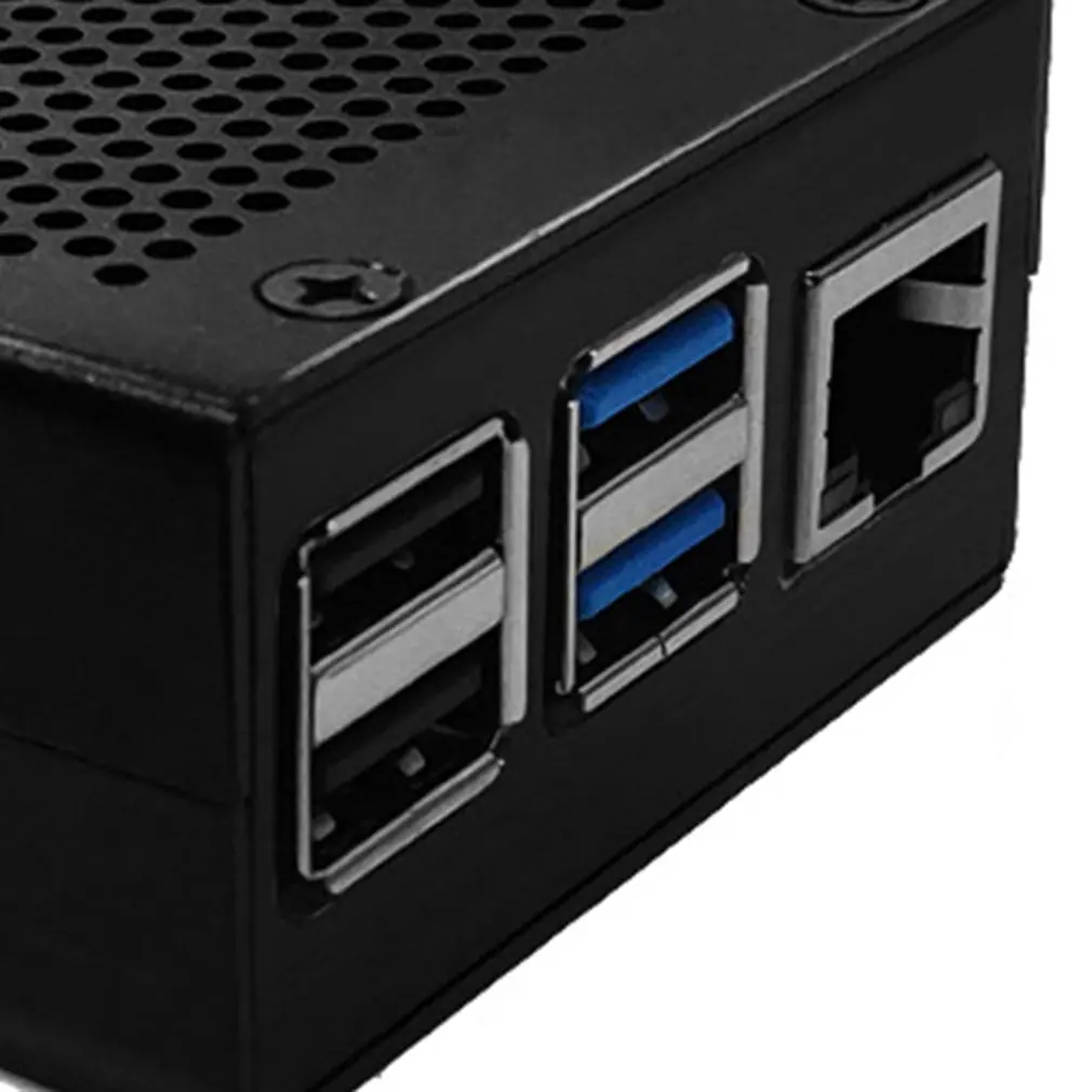 Для Raspberry Pi 4 Модель B чехол из сплава Черный Профессиональная коробка для Raspberry Pi 4 Модель B с сетчатым отверстием с вентиляторами