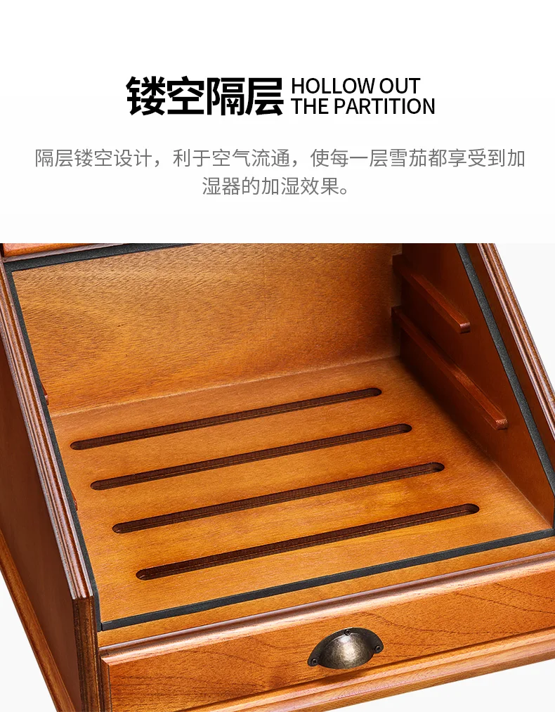 CIGARLOONG Cedar Wood увлажняющая коробка шкафчик фирмы "Humidor" Большая емкость подходит 100 четырехслойная сигара Humidor деревянная коробка CLA-A0012