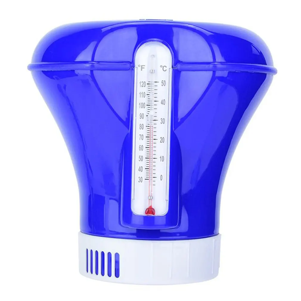 

Swimming Pool Automatic Applicator Floating Water Pill Floating Sputum With Thermometer 8 Inch Disinfection Applicator