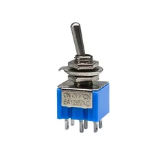 

copper feet 20Pcs 50pcs ON- OFF-ON MTS-203 6Pin 3 Position Mini Latching Toggle Switch SPDT AC 6A/125V 3A/250V MTS203