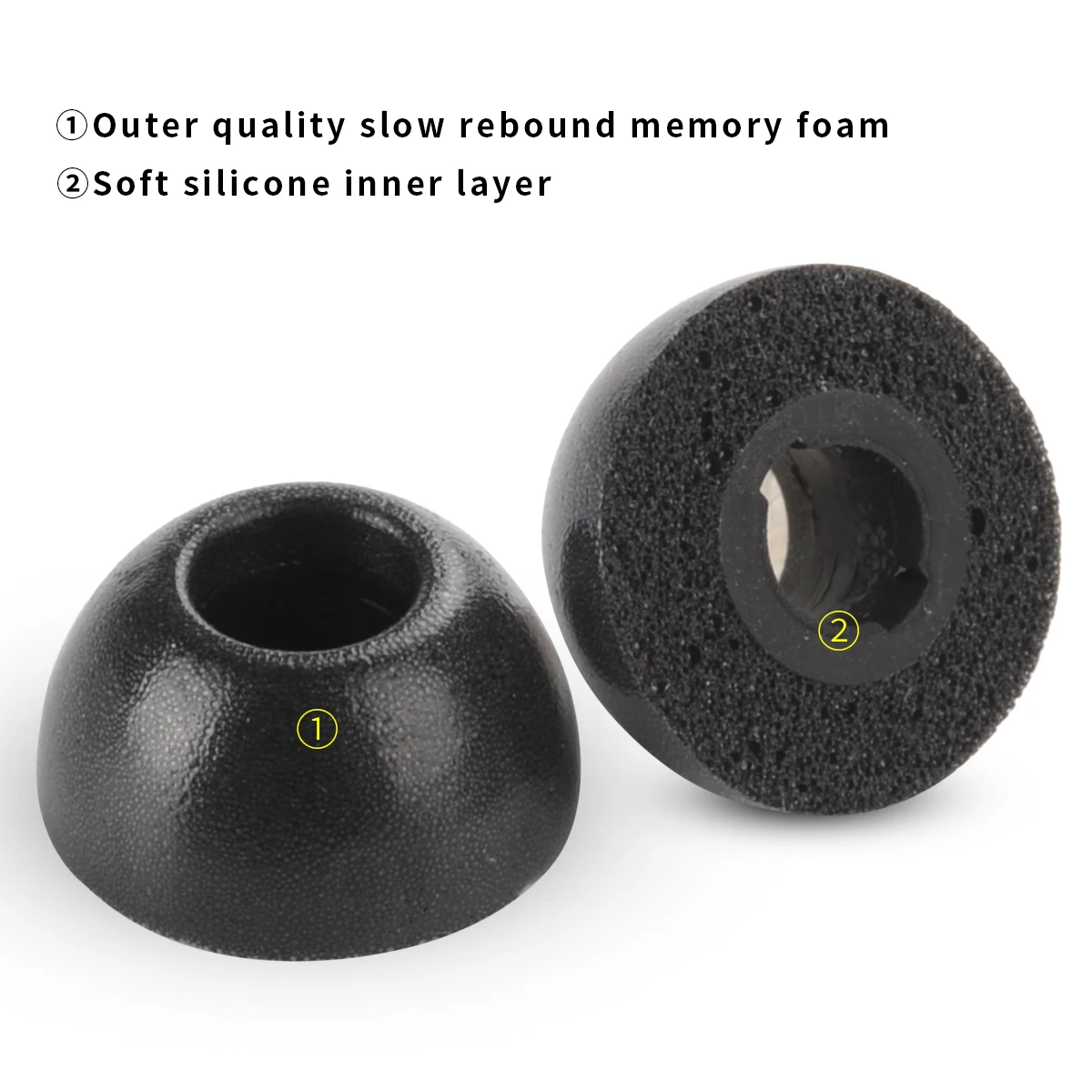 6Pcs Memory Foam Ear Tips for Sennheiser MOMENTUM 2 Eartips CX400BT True Wireless Earbud Tips Avoid Falling Off Noise Reducing