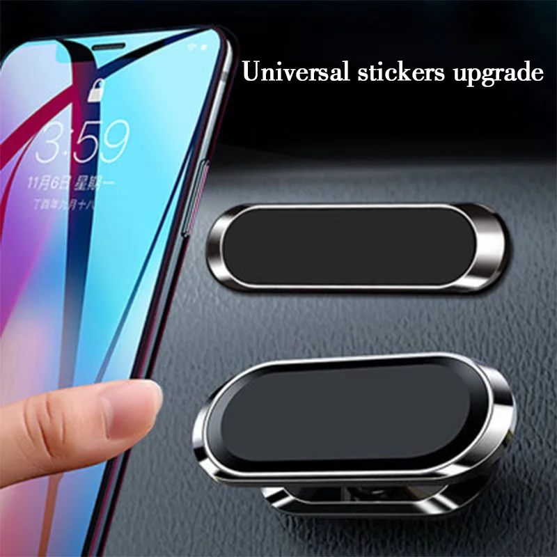 

Universal Car Phone Stand Magnetic LISM Dashboard Mini Strip Shape Stand For Mobile Phone Metal Magnet GPS Car Mount for Wall