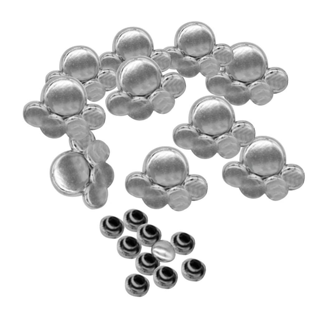 20×16mm 10 Pcs Dog Paws Shape Rapid Rivets Studs Alloy Silver DIY Rivets Punk Sewing Fasteners Snap Rivets for Sewing Accessory