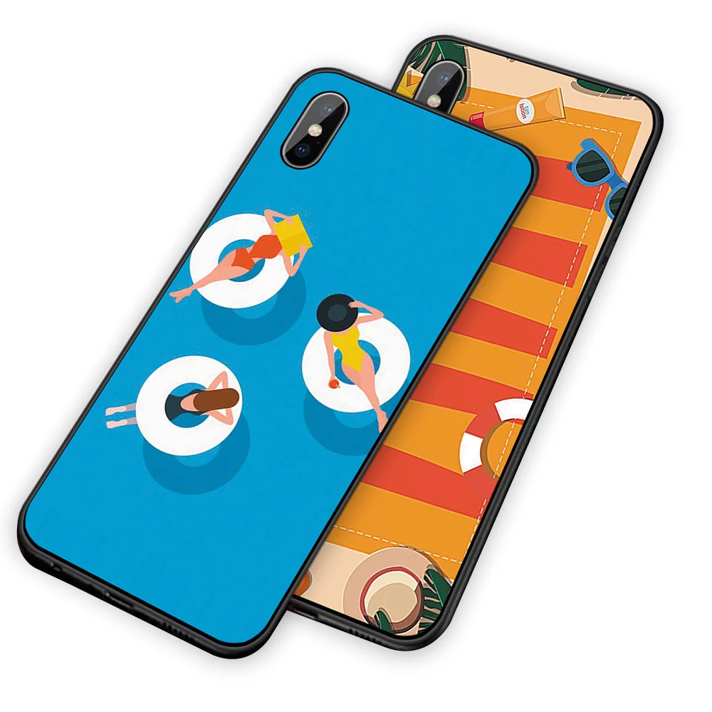 Endless Summer Meets тонкий силиконовый мягкий чехол для iphone XR X XSMAX 5 5S 6 6S 7 8 Plus 11 11ProMax Coque