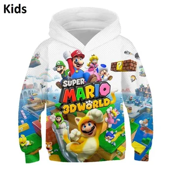 

2020 New Cartoon Super Mario Anime Chlidren Cloth Set Kids 3d Print Hoodie Baby Girl Boy Hoodies Sweatshirts S-XXL 05