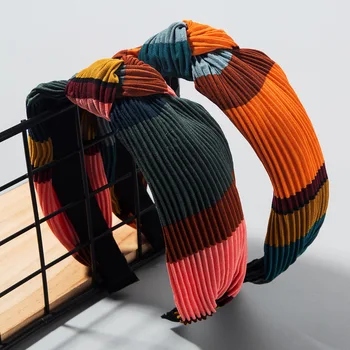 

Korean Fabric Hair Band For Women Pleated Fabric Heart Knot Hairband Knotted Headband Hair Accessories