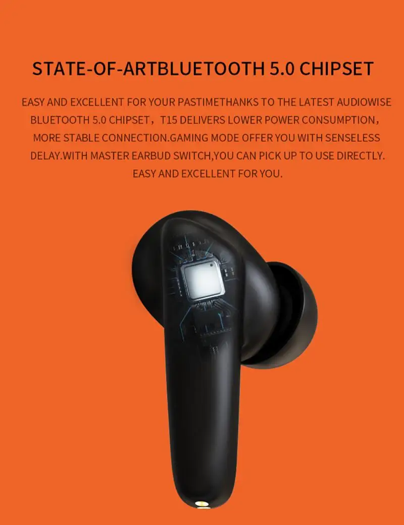 T15 Bluetooth 5,0 шумоподавление Беспроводная bluetooth-гарнитура наушник шумоподавление микрофон умный голос для Apple airplads
