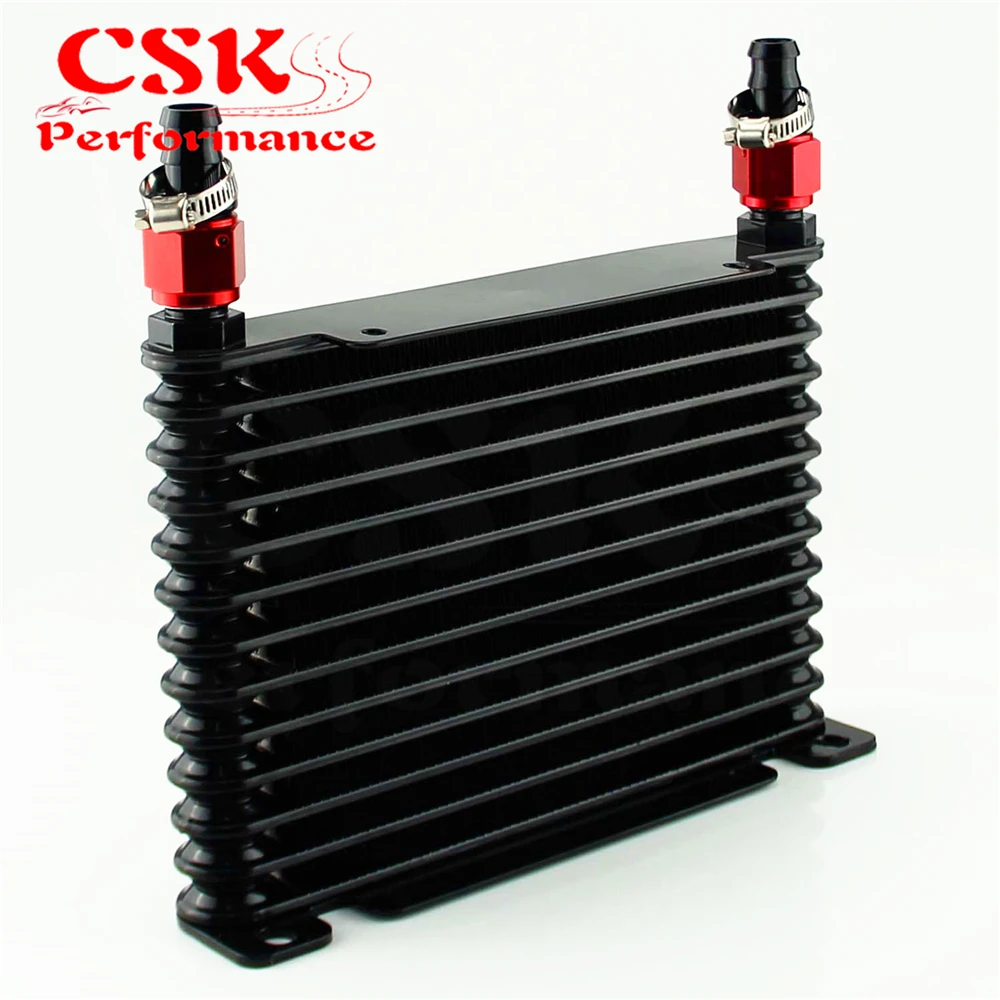 

10-AN 32MM 13 ROW ENGINE/TRANSMISSION RACING COATED ALUMINUM OIL COOLER+Fitting