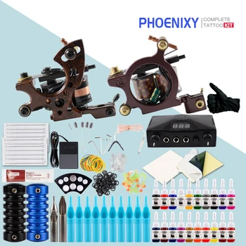 

Professional Tattoo Machine 10 Color Pigment Lnks Black Black Power With Tattoo Machine Permanment Makeup Body Art Sets