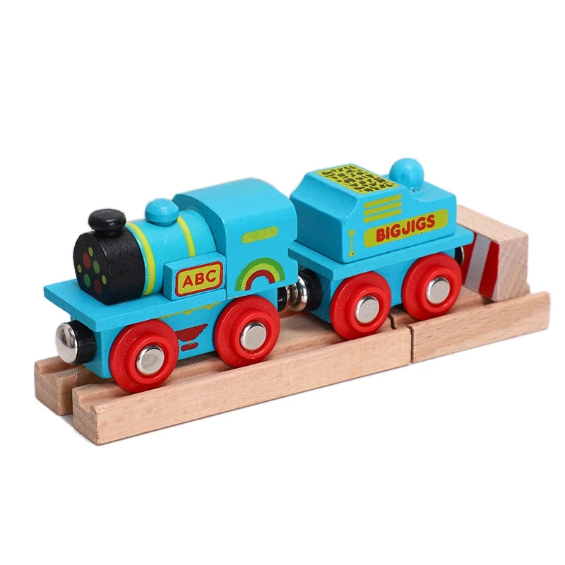 Wooden Magnetic Train Track Toy Locomotive Carriage Model for Kids Children Christmas Birthday Gift | Игрушки и хобби