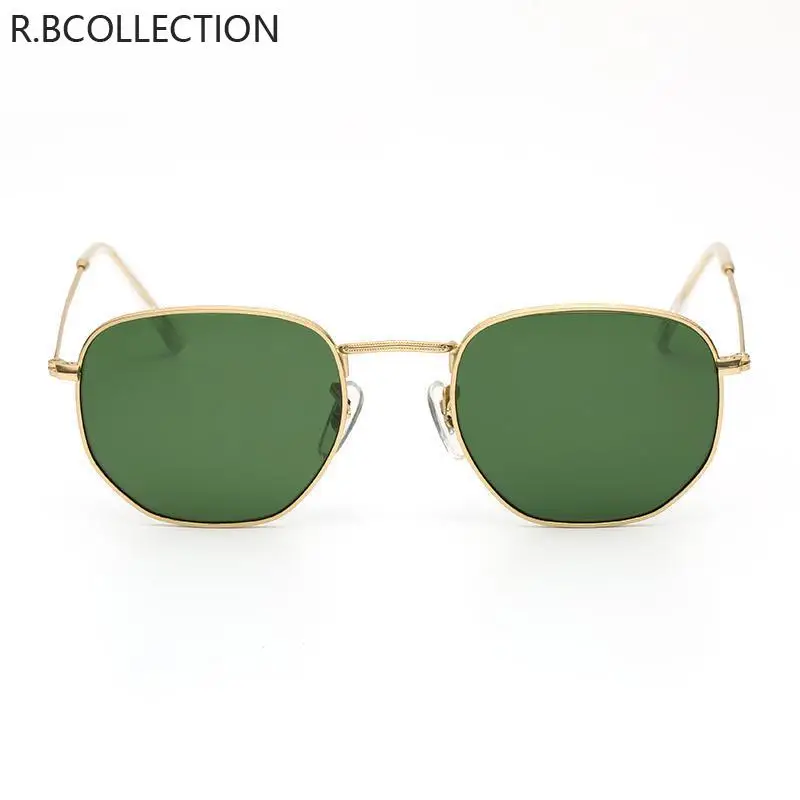Мужские и женские шестигранные солнцезащитные очки R.BCOLLECTION брендовые с линзами