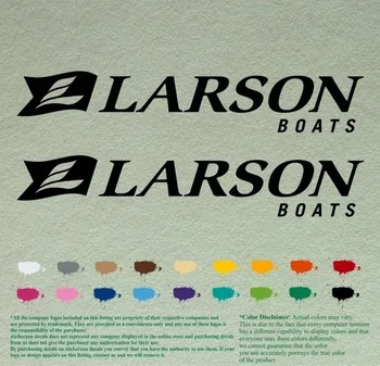 

For 1Pair Larson Boats Decals Vinyl Stickers Boat Outboard Motor lot of 2