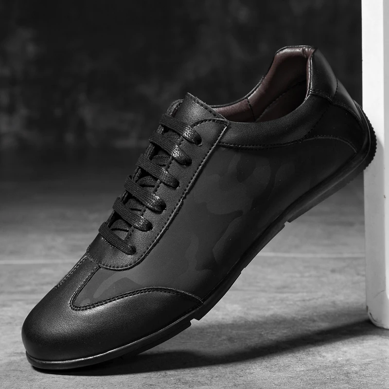 Кроссовки n5 мужские из натуральной кожи на шнуровке Повседневная Удобная