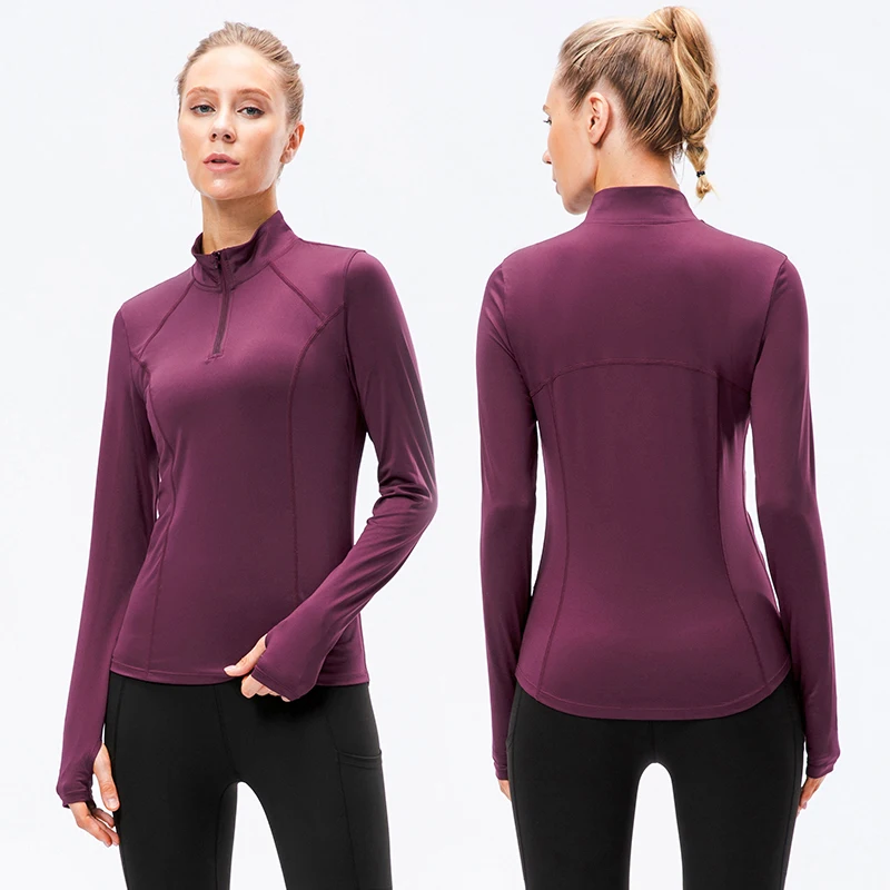 Autumn Winter Long Sleeve Yoga Shirts Women Sport Gym Top Thermal Fitness Top Training Exercise Shirts Women Gym Yoga Clothing