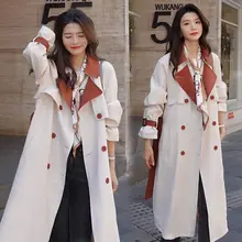 

2021 Spring New Women Trench long Section Lovely color Coat weight Casual lady's Windbreak Collection