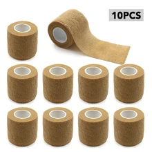 10 шт. самоклеющиеся повязки обертывание спортивная лента 2 дюйма 5 ярдов спортивная эластичная связывающая повязка для тренировки фитнеса