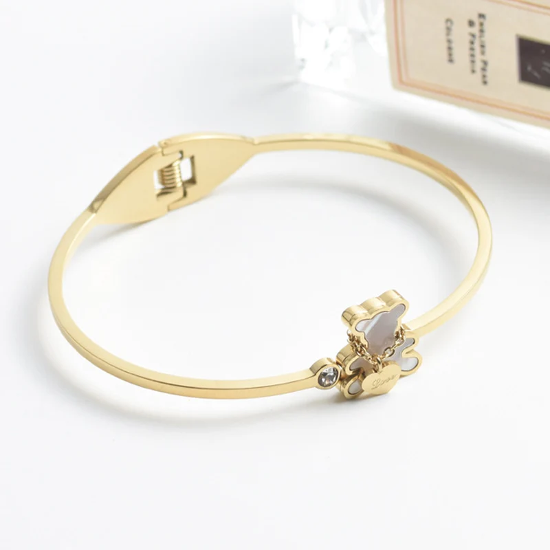 Simple Bear Bracelet For Women stainless steel Bracelets Fashion Jewelry Accessory