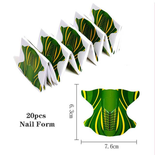 Art Tools Nail Extension UV Gel Tips Extension Nail Form Stickers for Gel Acrylic Nail Tips Extension Acrylic Curve