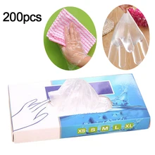 Новинка 200 шт одноразовые кухонные перчатки для выпечки Виниловые Перчатки Многофункциональные прозрачные тонкие перчатки водонепроницаемые для уборки по дому