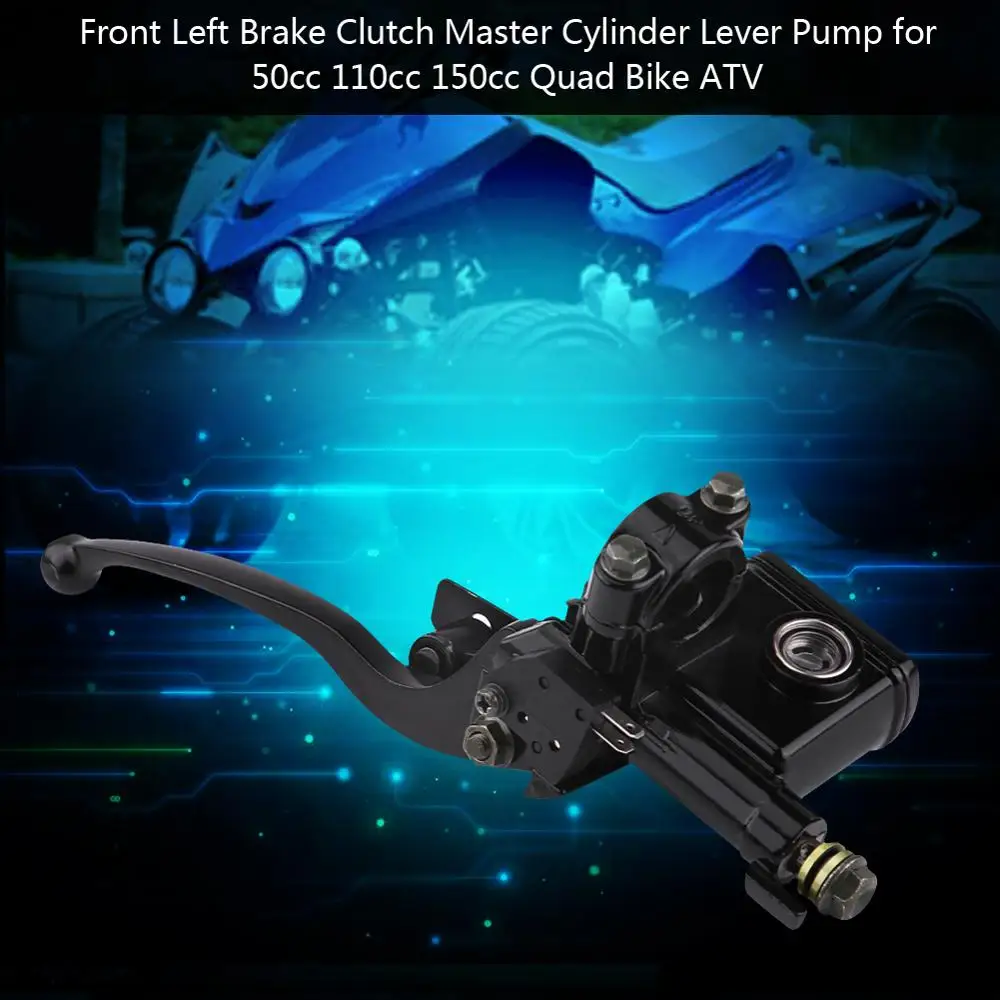 7/8" 22mm Front Left Brake Clutch Master Cylinder Lever Pump for 50cc 110cc 150cc Quad Bike ATV Aluminum Alloy Motorcycle Parts