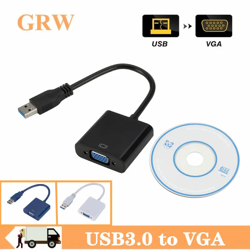 Адаптер USB 3 0 VGA внешняя видеокарта мультипреобразователь дисплея для Win 7/8/10