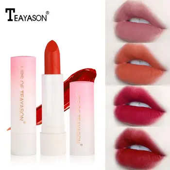 

TEAYASON lipstick 6 Colors Matte Retro Red Peach lipstick maquillaje waterproof maquiagem lips makeup summer make up cosmetics
