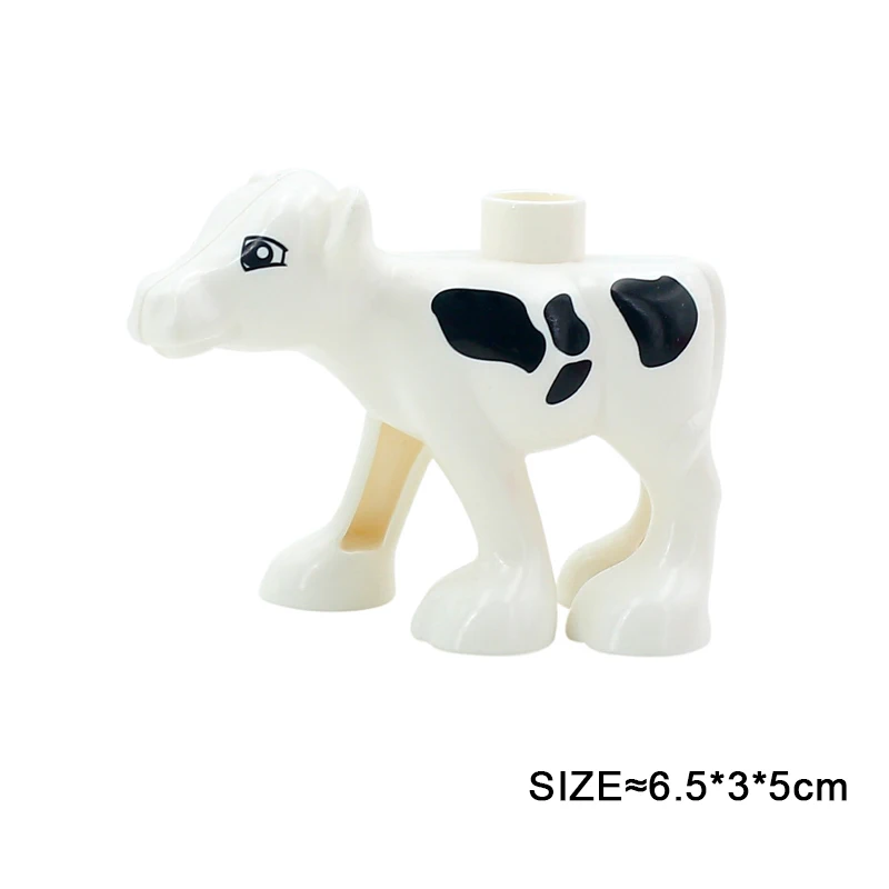 Big Size Building Blocks Animal Accessories Farm Figures Pig Rabbit Chicken Duck Dog Cat Bird horse Cow Sheep DIY Toys Gifts