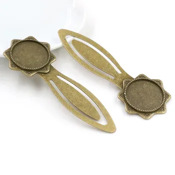 

New Fashion 2pcs 20mm Inner Size Antique Bronze Vintage Style Handmade Bookmark Cabochon Base Cameo Setting -R6-22