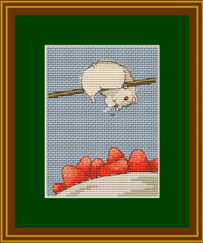 

HH Gold Collection Counted Cross Stitch Kit Cross stitch RS cotton with cross stitch Hamsters and strawberries
