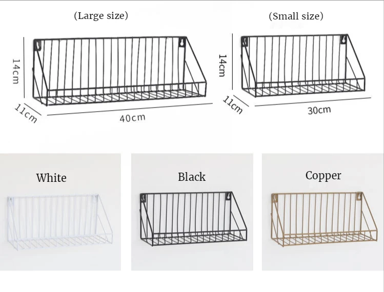 Décoration murale,Étagère murale en fer forgé INS Europe du nord