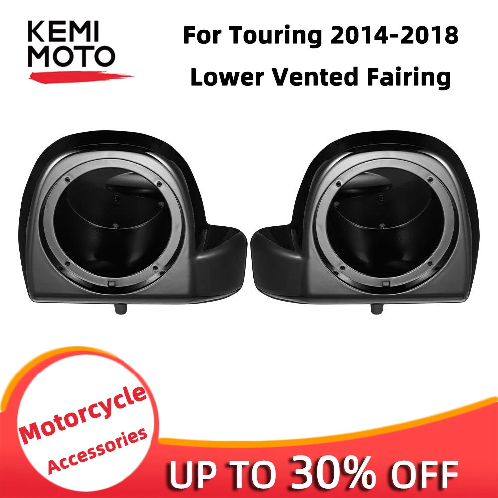 

Motorcycle 6.5" Speaker Pods Boxes Lower Vented Fairing For Touring Road King Street Glide Electra Glide 2014-2018 Matte Black