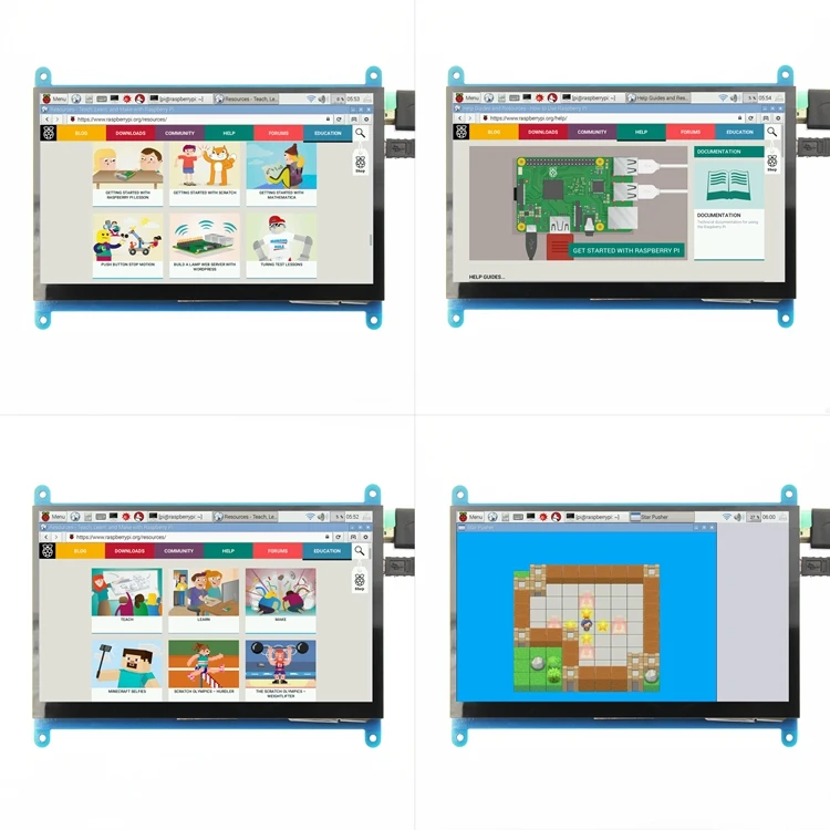 7 дюймов 1024*600 ips емкостная сенсорная панель TFT ЖК-модуль экран дисплей для Raspberry Pi 3 B+/4b