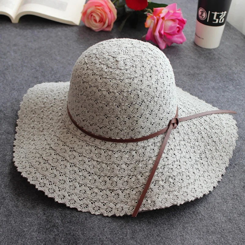 Летние шляпы для женщин, модный дизайн, Женская пляжная Складная солнцезащитная Кепка, соломенная шляпа