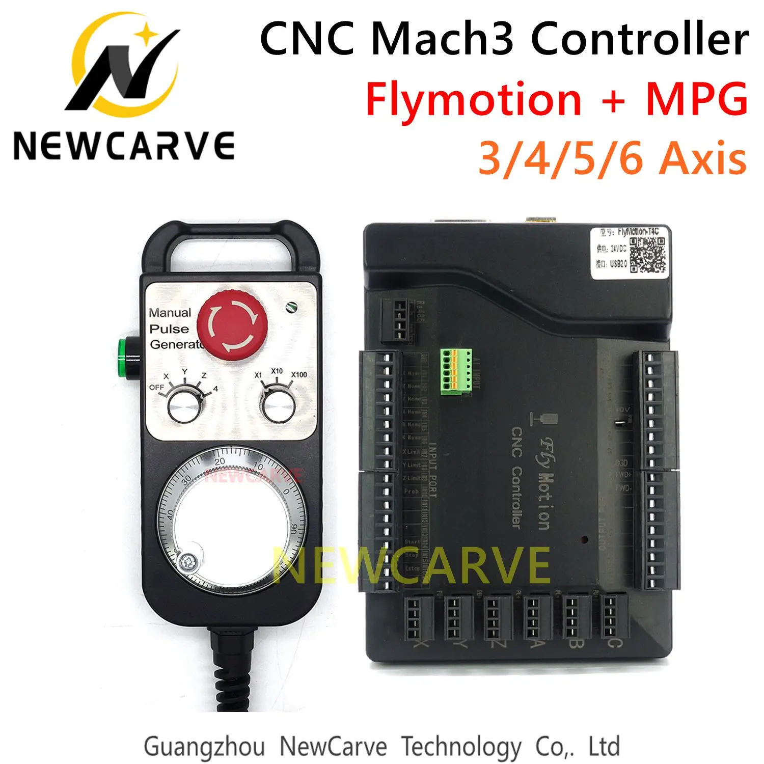 Flymotion Mach3 3 4 5 6 Axis Controller Card USB Motion USB Breakout Board ZKmotion Upgrade MPG Handwheel DIY CNC NEWCARVE cnc handwheel mpg manual control